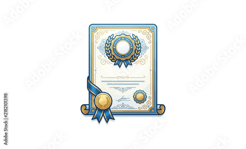 Certificate Vector Illustration
