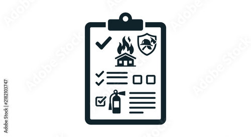 Fire Safety Inspection Checklist Icon