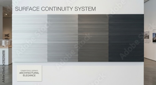 Obraz w ramie Continuity System Facade Material Strips Gradient Display