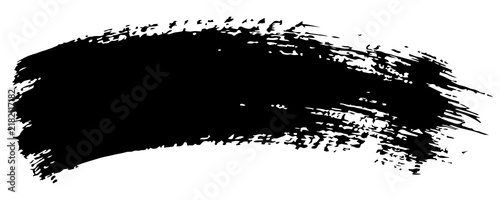 Bold black ink brush stroke on white background with ink splash paint stroke abstract art graphic design artistic element brush texture marker stroke calligraphy texture design resource