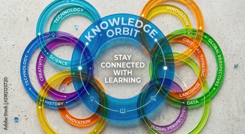 Tapety artystyczne Knowledge Orbit Rings: Connecting People Through Learning and Innovation