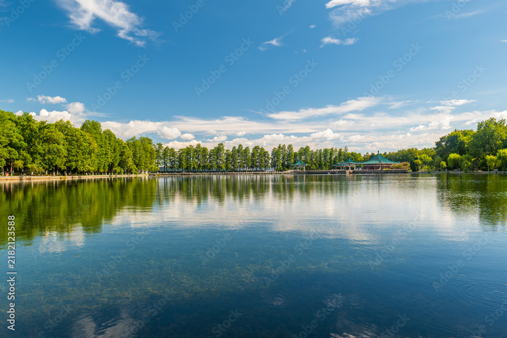 Obraz premium Summer Scenery of East Lake Scenic Area, Wuhan