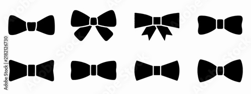 Bow tie icon set gentleman fashion suit vector