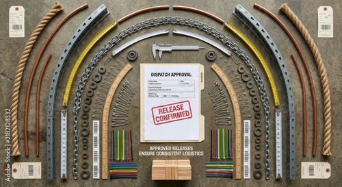 Warehouse Dispatch Approval Document with Logistics Materials Confirmed Release