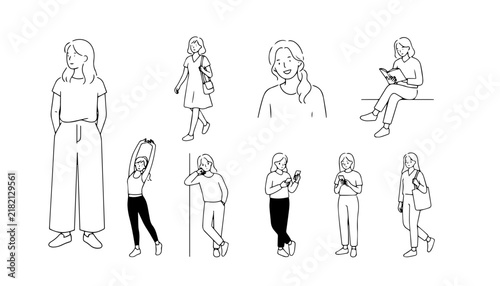 vector illustration of a woman