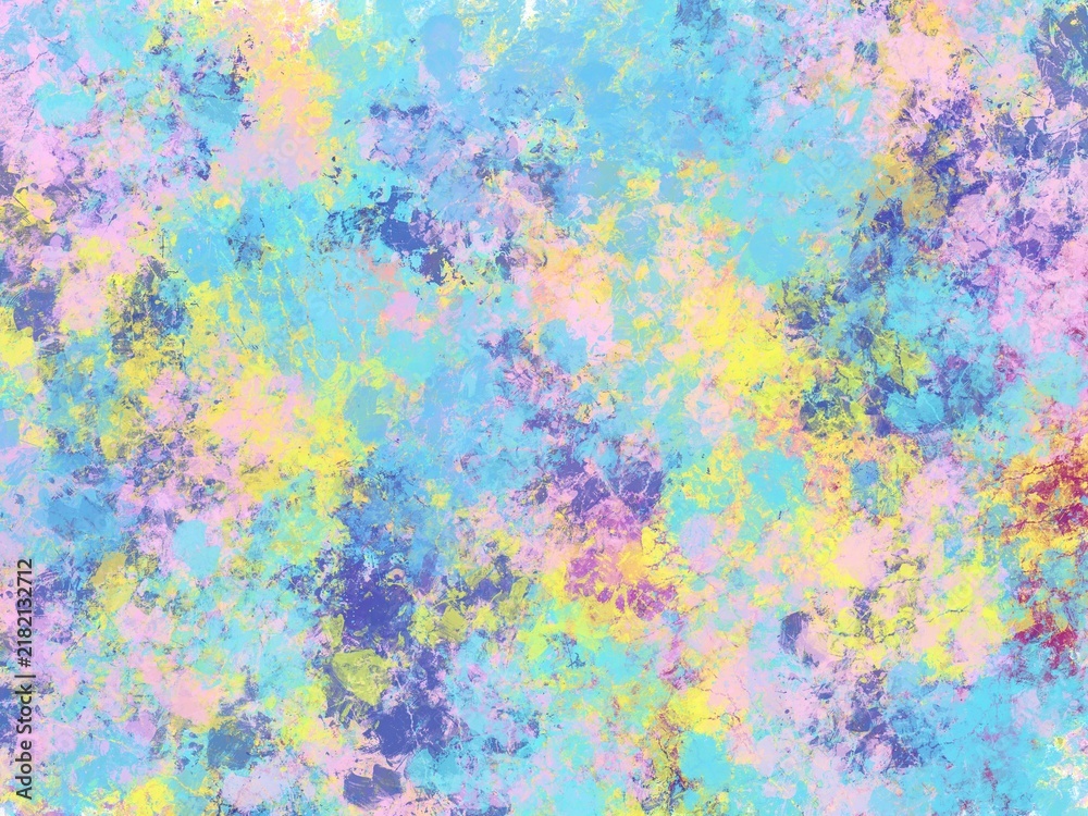 Fototapeta premium Pastel Multicolor Grunge Paint Texture Background