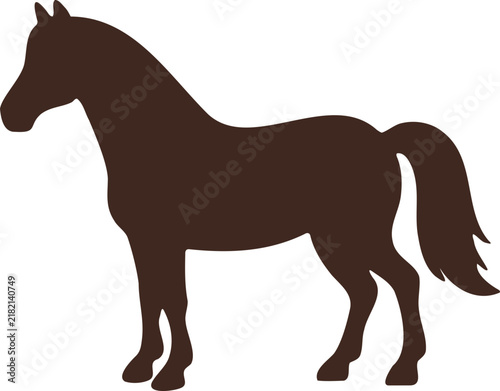 Minimalist horse silhouette vector illustration element