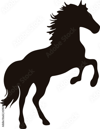 Minimalist horse silhouette vector illustration element