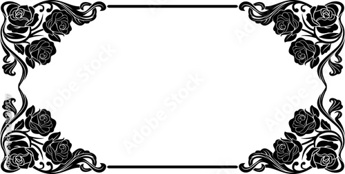 Elegant Vintage Floral Ornamental Frame