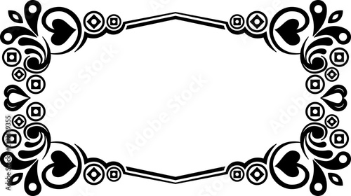 Elegant Vintage Floral Ornamental Frame