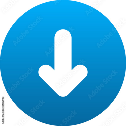 Canvas Print Down arrow icon