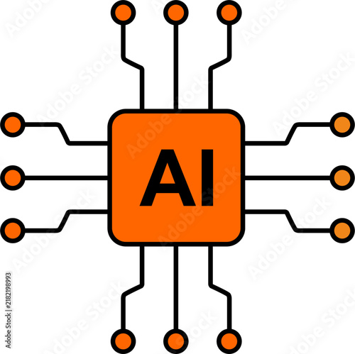 Artificial intelligence processor chip with digital circuit connections