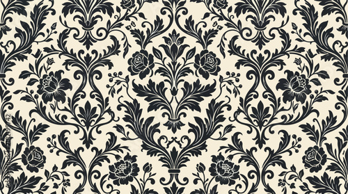 Premium Damask Background Vector Design With Sophisticated Floral Ornament