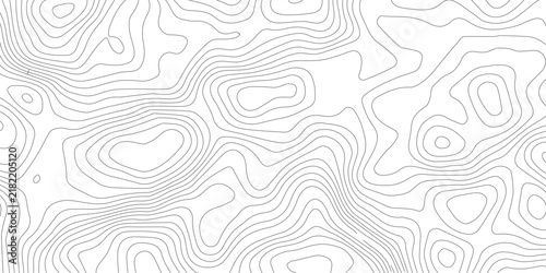 Topographic map vector background, abstract contour lines on white, minimalist geographic terrain pattern for web design and print