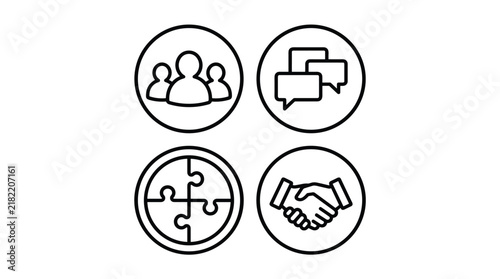 Business and communication icons set for professional web design and corporate projects