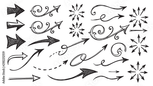 Hand Drawn Flourish Arrow Pack for Wedding Stationery Design