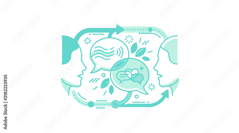 Obraz premium Communication and connection concept illustration