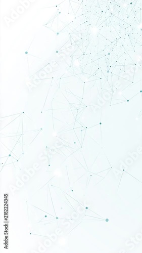 Minimal Blue Data Network Background With Glowing Lines