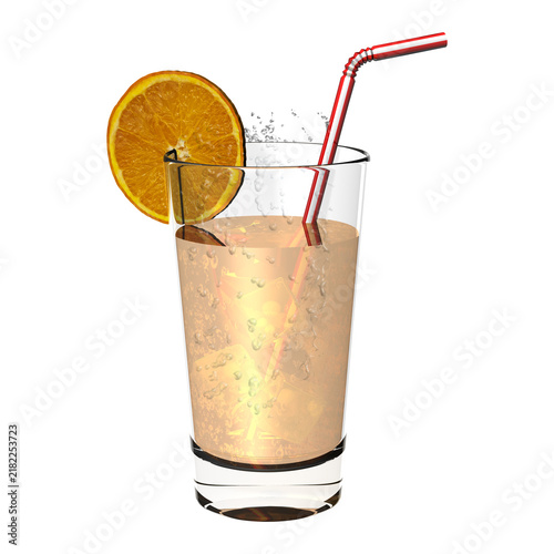 PNG. Trasparente. Bicchiere di fresca e rinfrescante aranciata