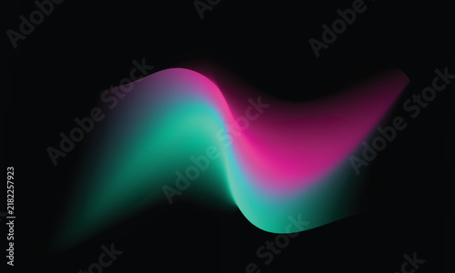 Abstract Teal Pink Gradient Wave Background Vector, Colorful Fluid Wallpaper