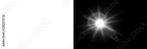 Optical lens flare white starburst glowing glint sparkle flash glare effect illumination overlay