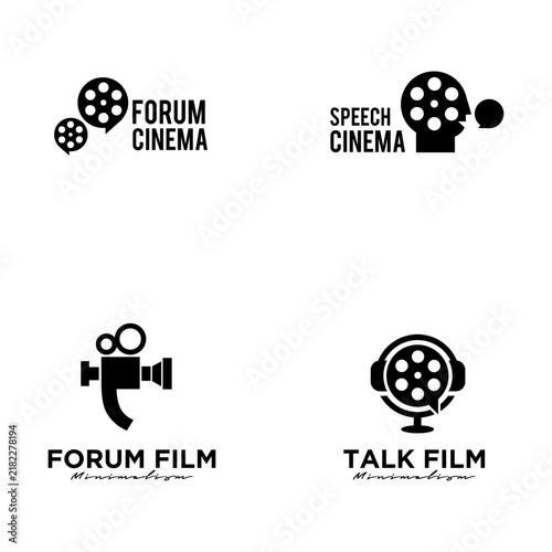Set of Black and White Film Logo Concepts