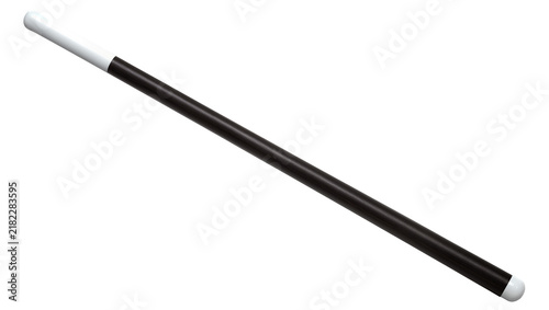 Obraz na płótnie Black magic wand with white tip, isolated on transparent background