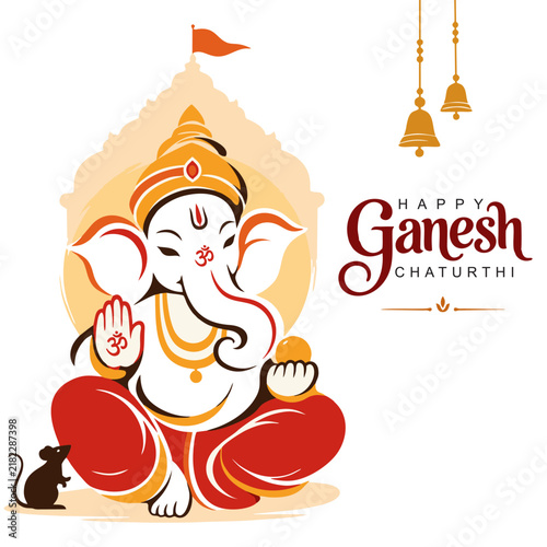 Vector Happy Ganesh Chaturthi
