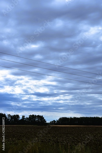 scenic blue sky with clouds landscape - cloudscape 