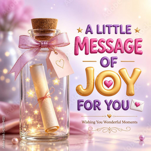 A Little Message of Joy for You – Inspirational Message in Bottle