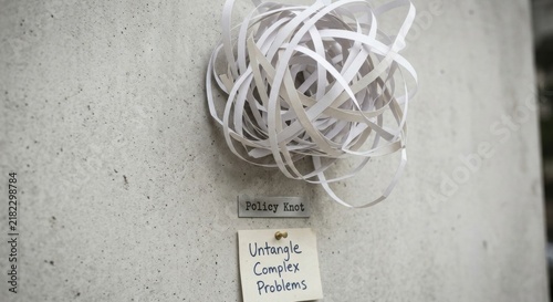 Fototapeta Policy Knot Representing Untangling Complex Problems