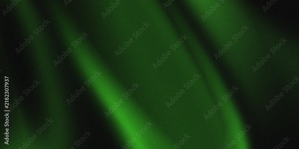 Fototapeta premium Abstract background with soft green light rays and dark shadows, elegant flowing motion effect with grainy texture, mysterious atmospheric wallpaper design