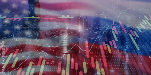 Financial Trading System for Stock Market Analysis and Investment Strategy with US Flag