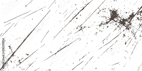 Abstract grunge scratch texture background with ink splatters and distressed rough overlay vector illustration.