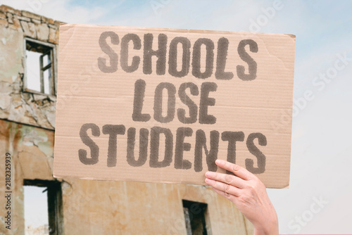 фотографія "Schools lose students" Addiction and substance use cause truancy and school dropout