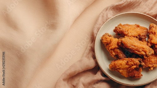 crispy chicken wings on plate