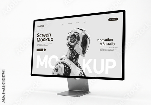 Modern Desktop Monitor Screen Mockup