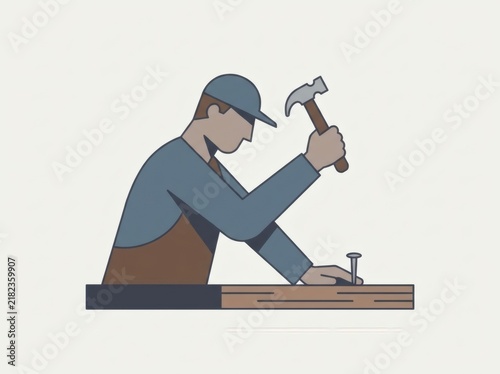 carpenter with hammer