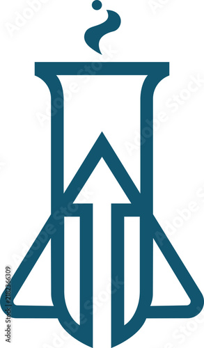Rocket Test Tube Logo