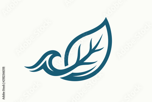 Leaf and Wave Logo