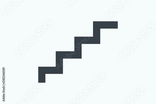 Dark Grey Staircase Isolated