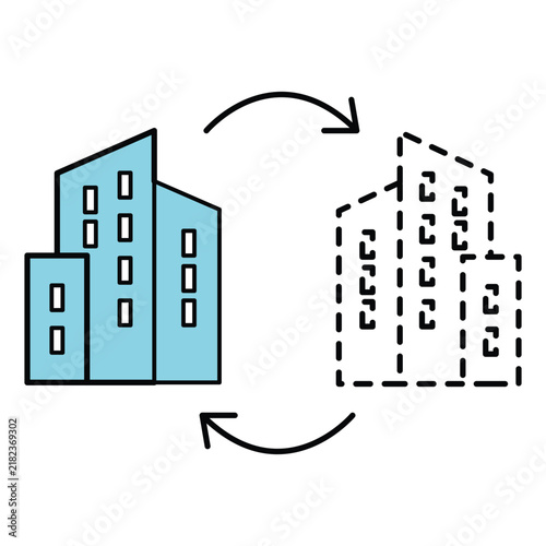 Digital Twin Vector Icon Depicting Advanced Virtual Simulation
