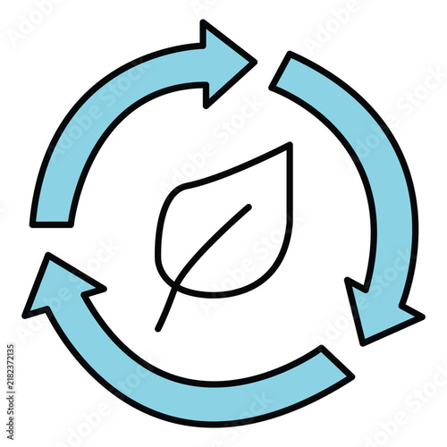 Circular Economy Vector Icon Depicting Sustainable Production And Consumption