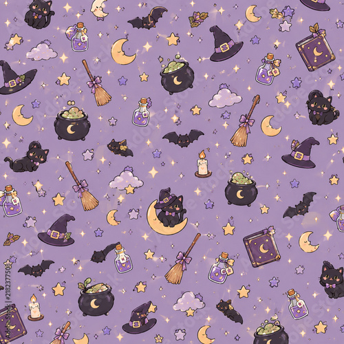 Halloween Seamless Pattern Background