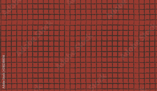 Red and Black Hand Drawn Grid Pattern on Textured Background