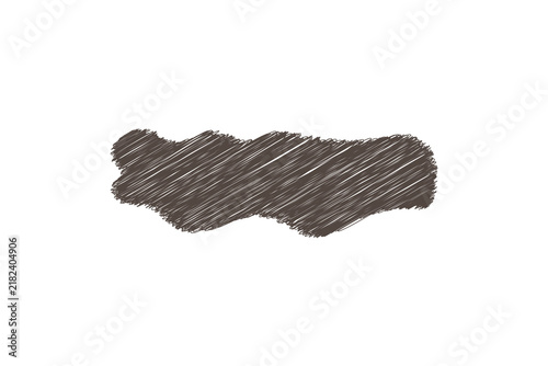 Abstract Dark Brown Scribble Brush Stroke Vector Illustration