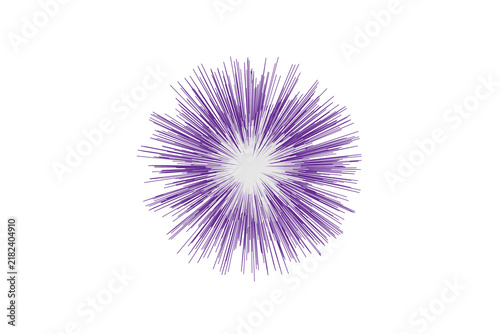 Abstract Purple Sunburst and Explosion Effect with Radiating Lines