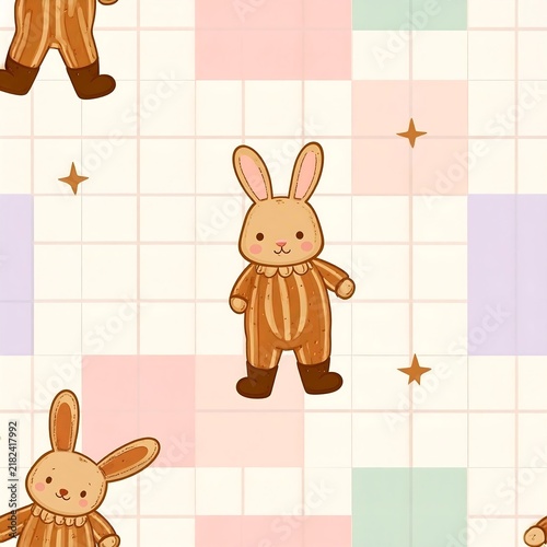 Whimsical Churro Bunny Pattern For Cozy Pajamas And Children Sleepwear