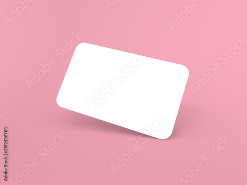 Card placed on a pink background with no text for design purposes