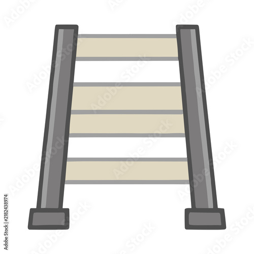 Fotografie Cartoon ladder isolated on transparent background